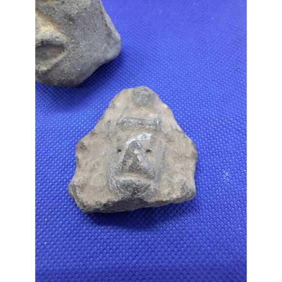 Pre Columbian Stone Carved Heads, Lot Of 3 - Estate Find! - Picture 3 of 13